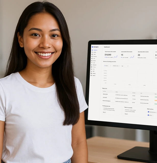Offsider staff member smiling