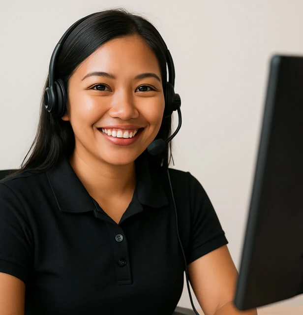 Offsider staff member smiling