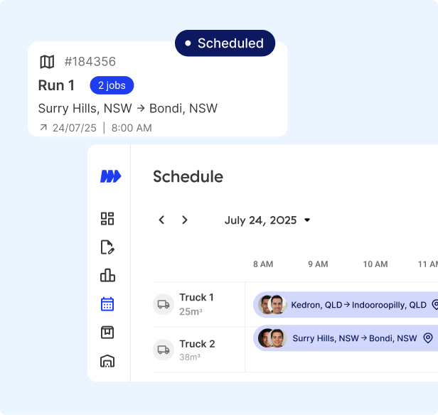 Scheduling calendar interface