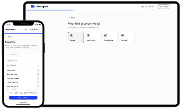 Inventory Property Types Screen
