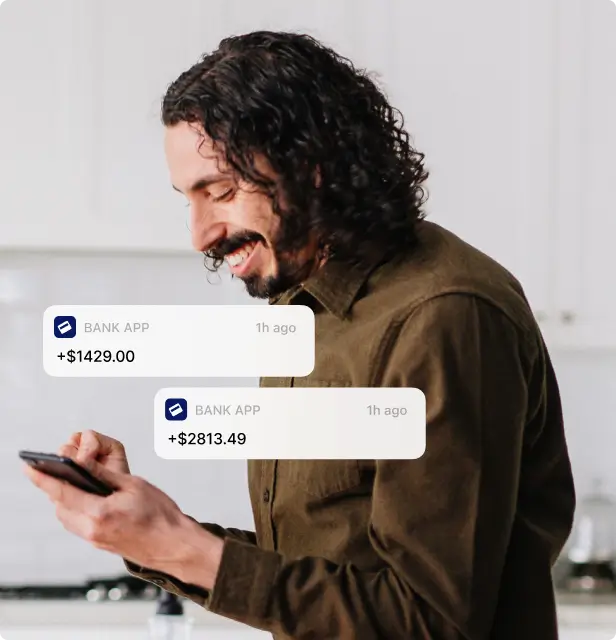 Payment notifications on mobile phone