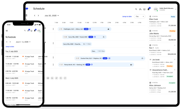 Schedule Screen